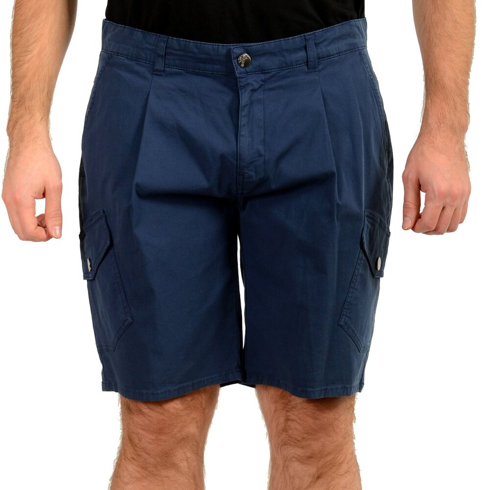 Versace Collection Men's Blue Cargo Casual Shorts US 42 IT 58